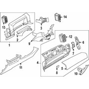 Dashboard Air Vent LOUVRE <br>An opening in the that allows blown to reach compartment AI