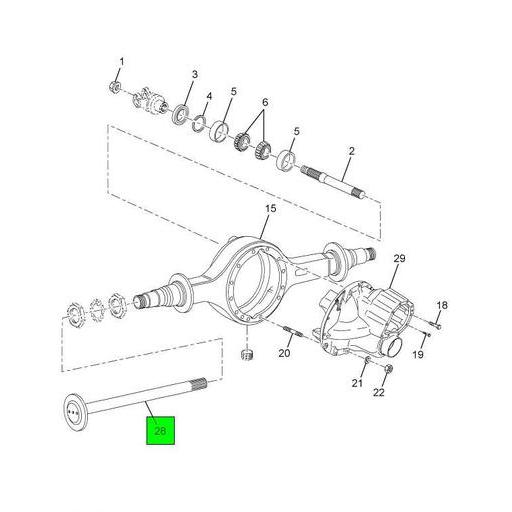ETN0131428 Navistar International | Rear Axle Shaft 206 in Diameter ...