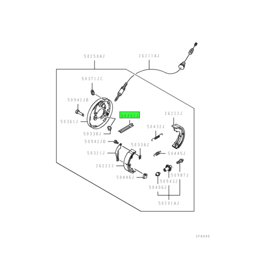 ME601369 Mitsubishi FUSO® Parking Brake Shoe Strut Source One