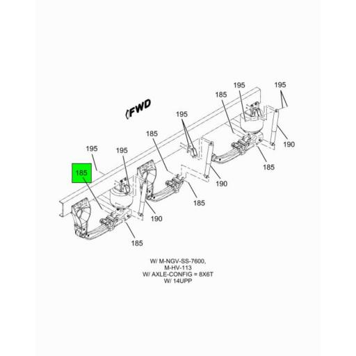 31080R1 | Navistar International® | BOLT FLANGE HEAD M16 X 160