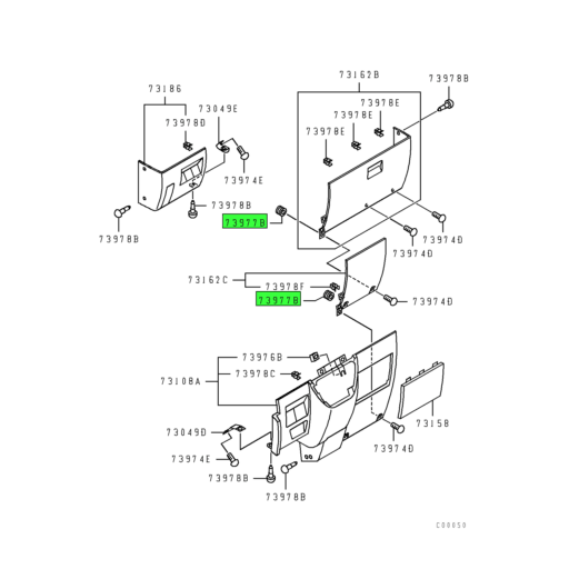 MS480002 Mitsubishi FUSO | Body Loose Panel Grommet | Source