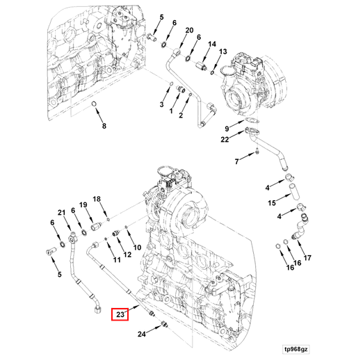 5297674 Cummins | Turbo Oil Supply Tube | Source One Parts Center