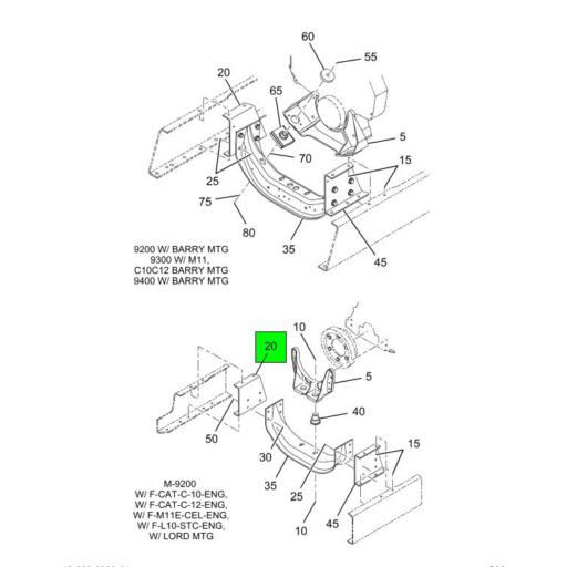 3508294C1 | Navistar International® | BRACKET RIGHT ENGINE CROSSMEMBER ...