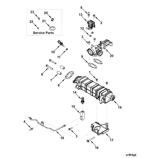4955518 Cummins | Exhaust Recirculation Cooler Kit | Source One Parts ...