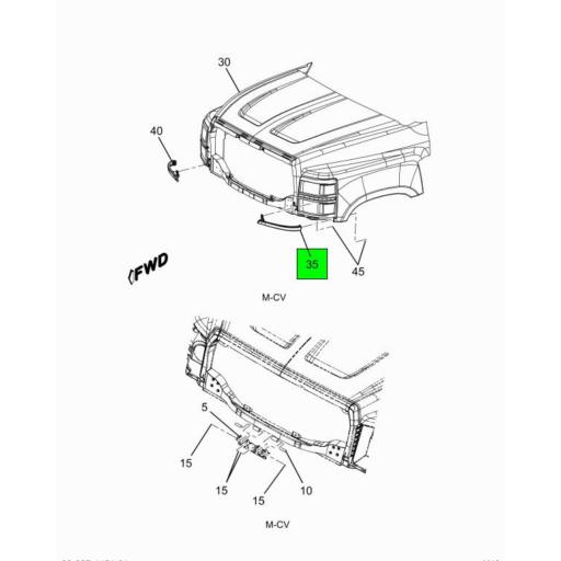 4130237C91 Navistar International® PANEL HEADLIGHT VALANCE ASSY