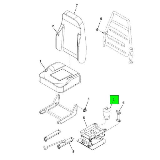 2592879C1 Navistar International® SPRING AIR SEAT Source One
