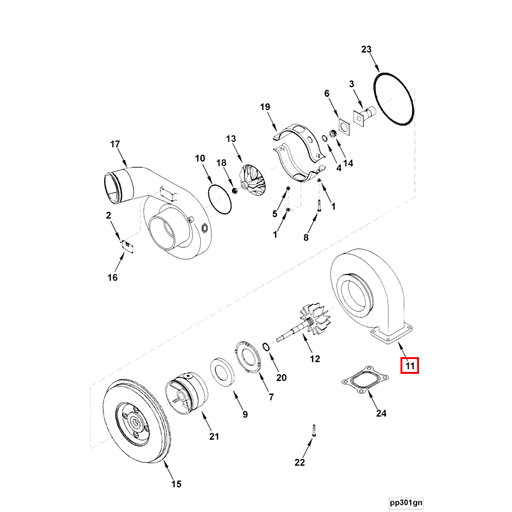 214165 Cummins | Turbine Housing | Source One Parts Center