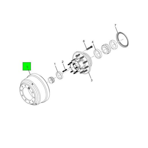 ZBR3576X Navistar International® DRUM BRAKE BALANCED 16 1/2 X 7