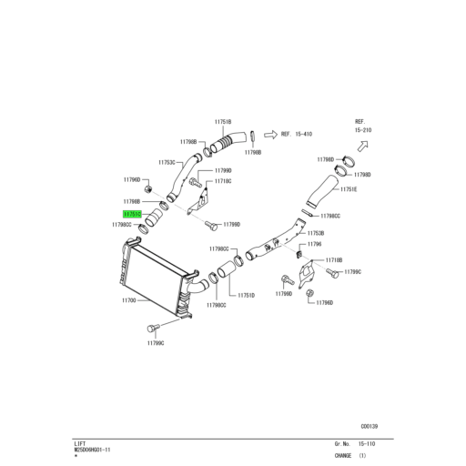 ME418271 | Mitsubishi FUSO® | Inter Cooler Air Hose