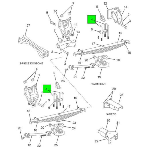 144425H | Navistar International® | NUT LOCK 7/8 UNF - 10 Pack