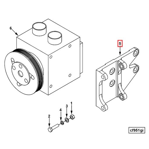 4938841 Cummins | Refrigerant Compressor Bracket | Source One Parts Center