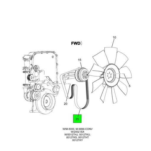 男性に人気！ 3565410C4 Navistar ISX 2310 FAN12PK BELT | International アイドル