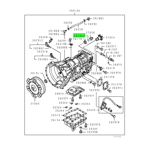 ME519558 | Mitsubishi FUSO® | Automatic Transmission Case O-Ring