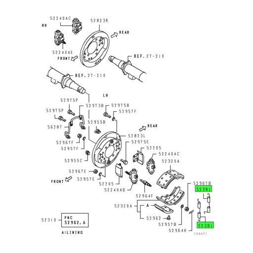 MC812801 Mitsubishi FUSO | Rear Brake Shoe Return Spring | Source One ...