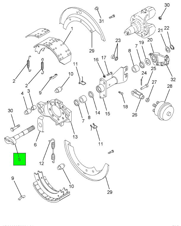 590718C1 | Navistar International® | CAMSHAFT BRAKE S CAM LEFT