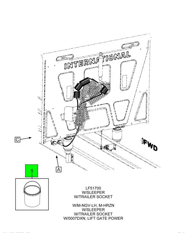3827597C91 Navistar International® CABLE ASSEMBLY TRAILER SOCKET