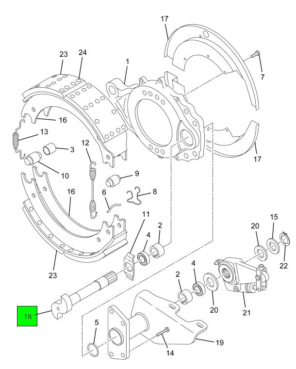 590718C1 | Navistar International® | CAMSHAFT BRAKE S CAM LEFT