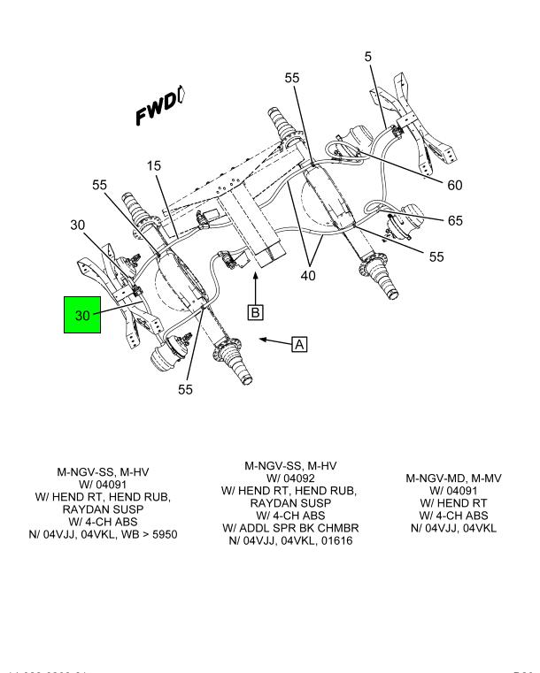 3576391C1, Navistar International®, HOSE FLEXIBLE AIR REAR 1/2 ID X 7/8  OD X 54