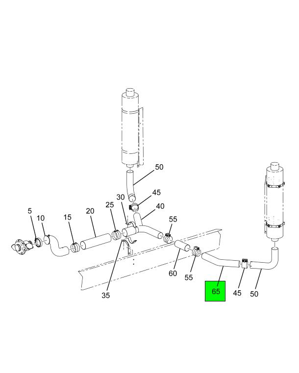 3578876C2 | Genuine Navistar International® PIPE EXHAUST INTERMEDIATE 4 OD