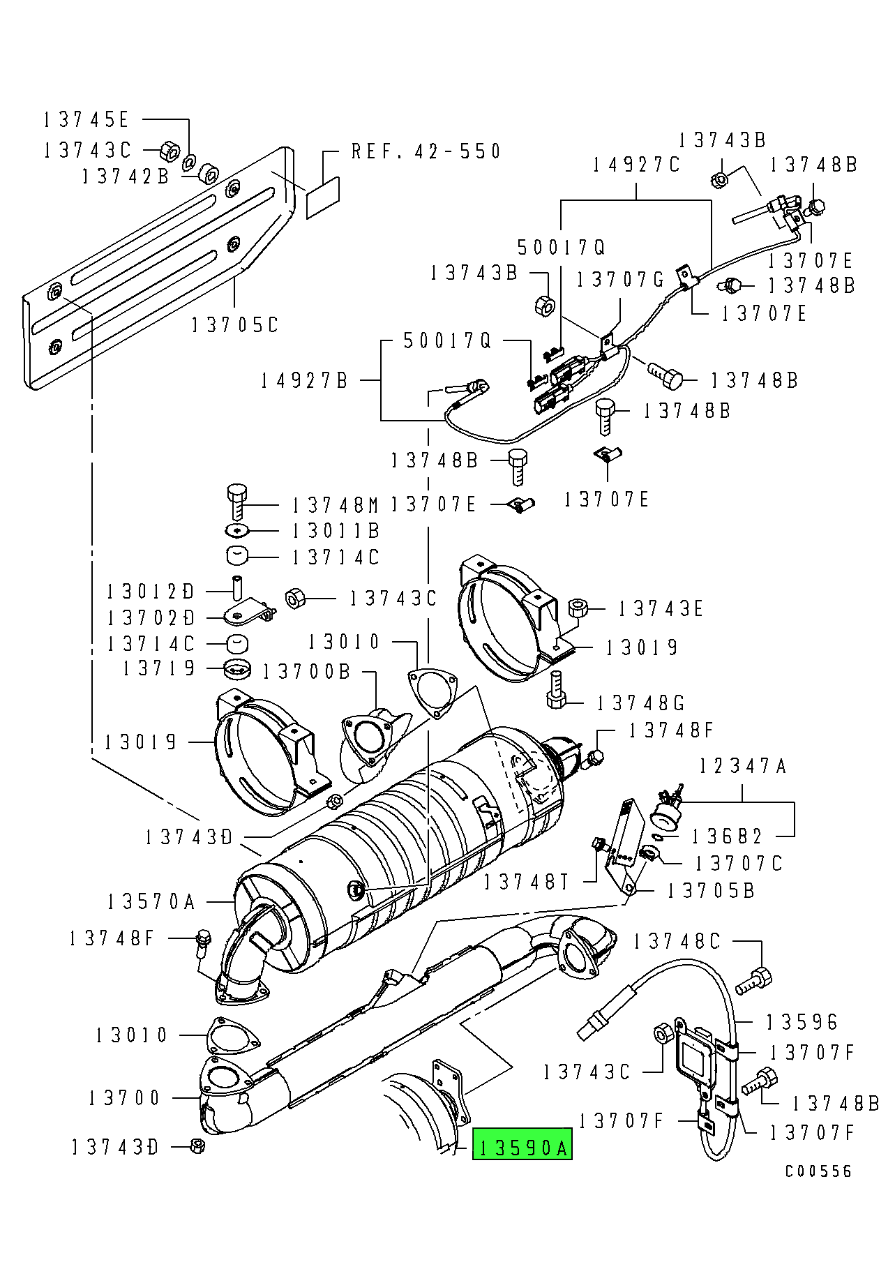 三菱　ふそう　DPF 触媒　純正品番MK667863 未使用品　4P10