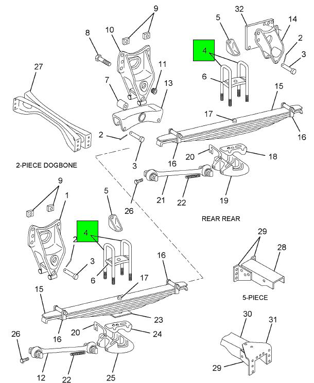 144425H | Genuine Navistar International® NUT LOCK 7/8 UNF - 10 Pack