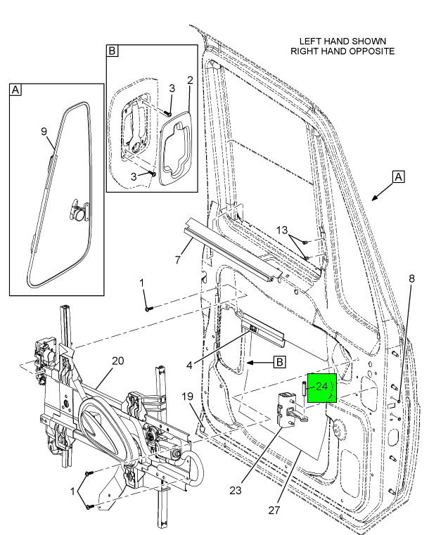 3552184C3 | Genuine Navistar International® PIN ROLL DOOR CHECK LINK M8