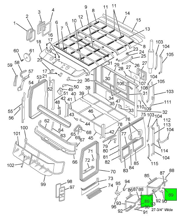 506112C2 | Navistar International® | BRACKET SUPPORT LUGGAGE BOX DOOR ...