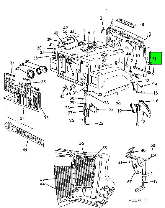 500271C1 | Genuine Navistar International® CATCH HOOD LATCH