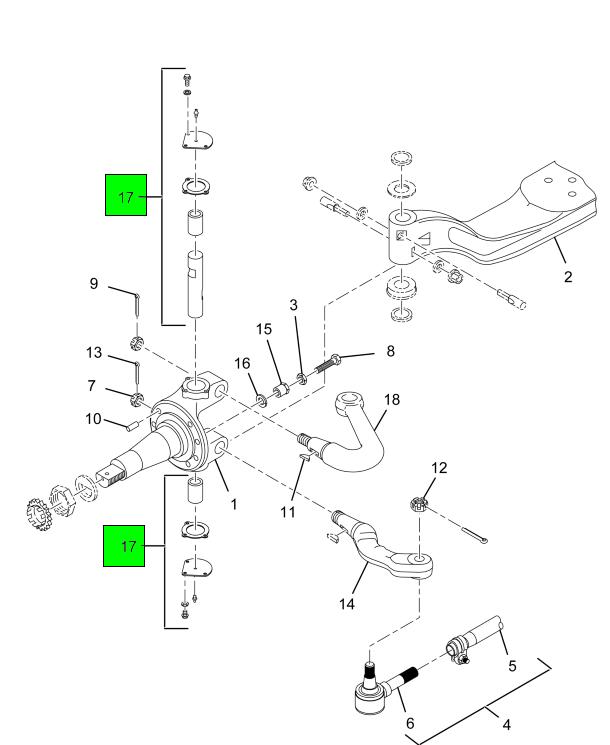 2519476C91 | Navistar International® | KING PIN KIT HIGH FRICTION FOR ...