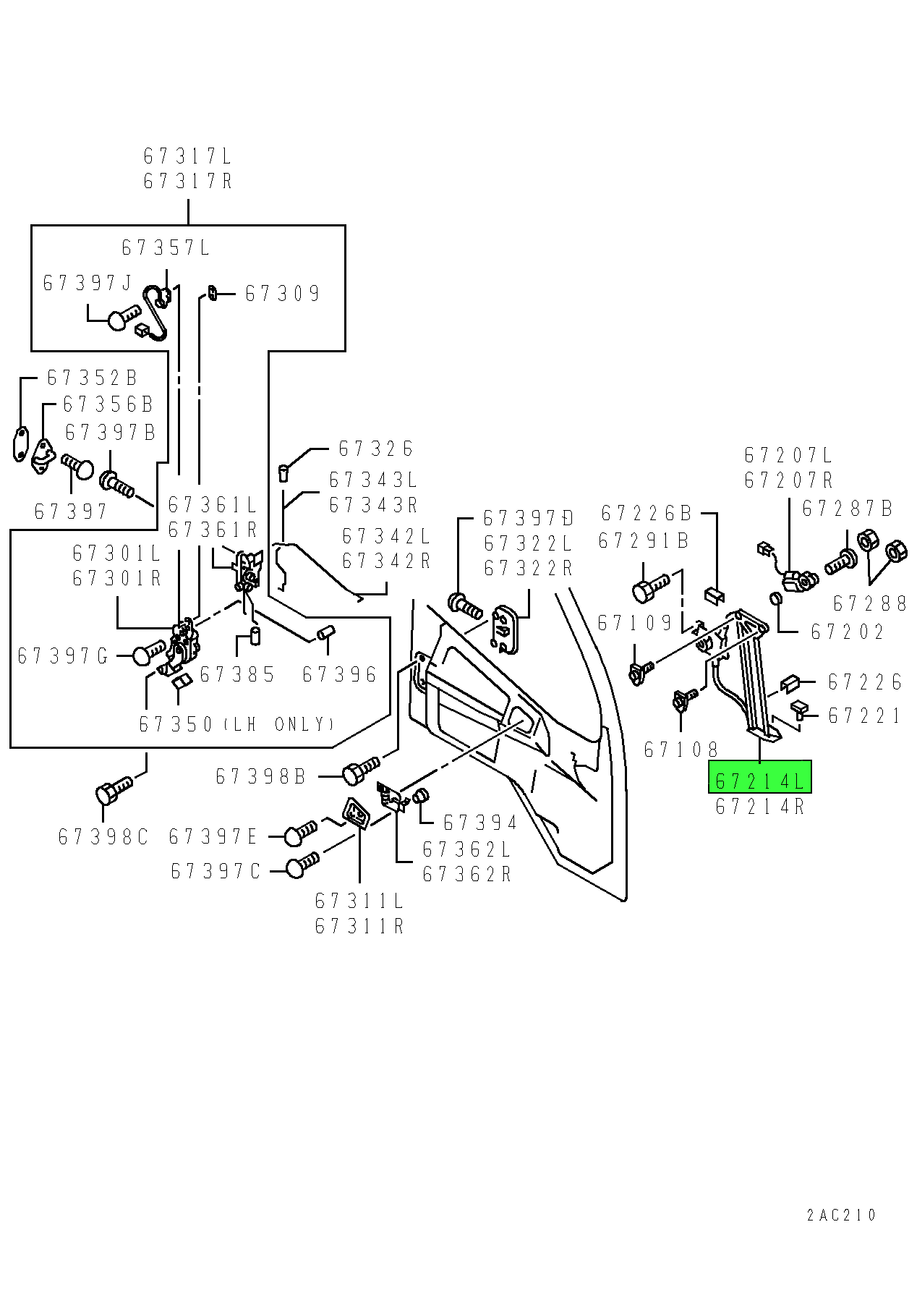 Mk488227 MC146252 Mitsubishi FUSO | Left Hand Front Door Window Regulator ...