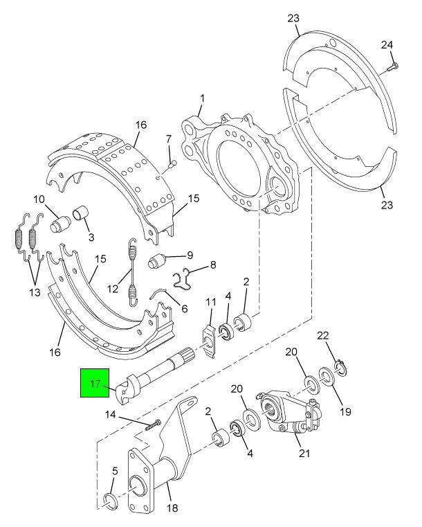 590718C1 | Navistar International® | CAMSHAFT BRAKE S CAM LEFT