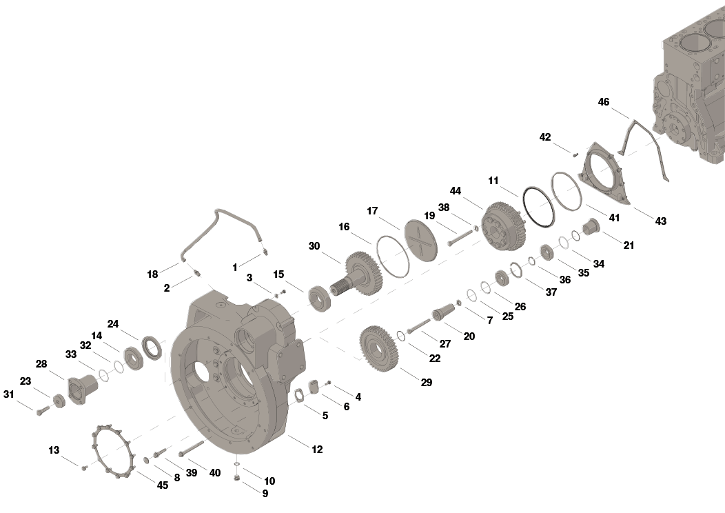 3357998 Cummins® Rear Power Takeoff Kit Source One Parts Center