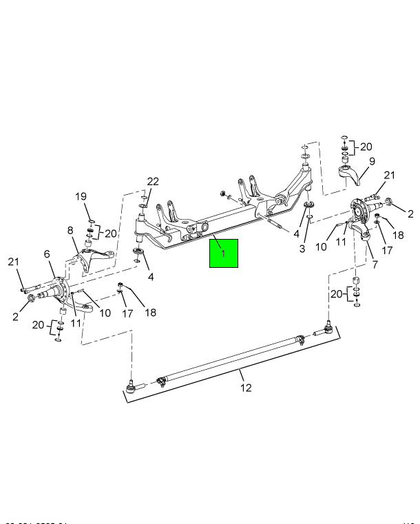 H64905005 | Genuine Navistar International® AXLE AND KING PIN ASSEMBLY