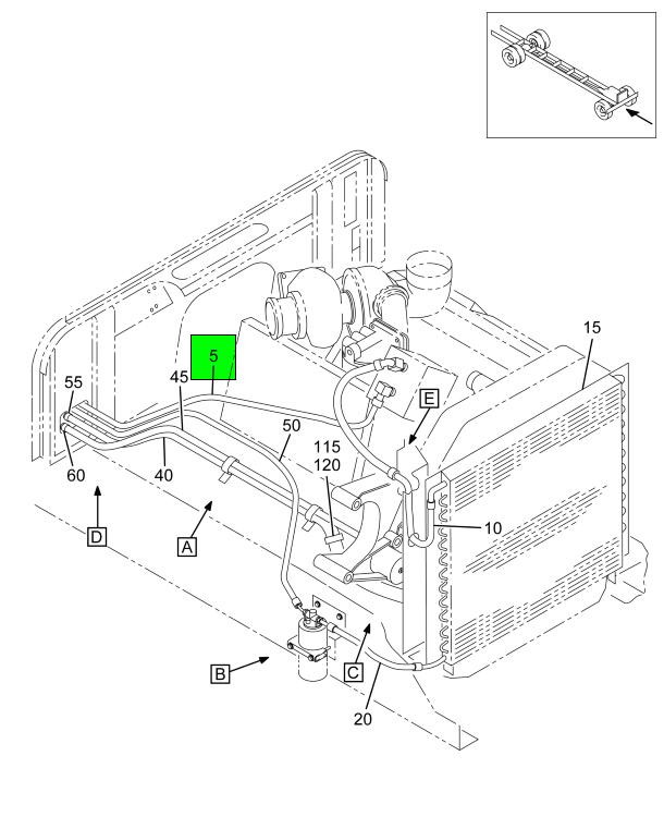 2027255C92 Navistar International® HOSE FLEXIBLE REFRIGERANT AIR CONDITIONER EVAPORATOR TO