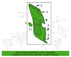Door Interior Trim Panel - Right, Rear