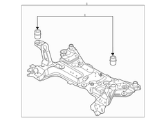 Engine Cradle Cross Member - Front
