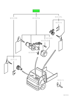 CYLINDER & KEY KIT,LOCK 1