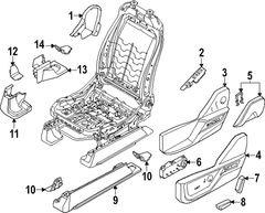 Seat Track Cover <br>Cover for the Insulator Shield Side COVERS and Switch - Front