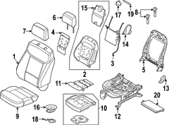 Cover Seat Cushion - Left, Front