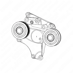 Idler Belt Pulley Assembly for S60 14L DDEC VI