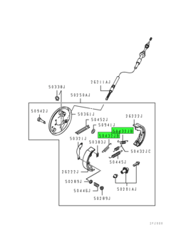 SPRING,PARKING BRAKE SHOE 1