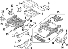 Seat Track Cover <br>Cover for the Cushion COMPONENTS