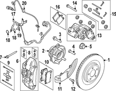 A threaded rod with drive head (such as hex Disc Brake Caliper Bolt - M10 X 90MM, Rear 3.5L