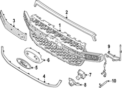 Filler Grille Molding Insert <br>Grille - Right, Front