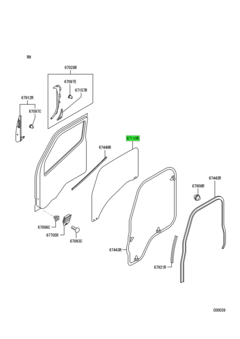 GLASS,FR DOOR WINDOW,RH 2