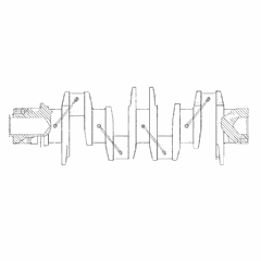 Crankshaft, 160 mm Stroke, for S50 8.5L DDEC III