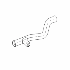 Water Tee Tube - Spacer for Thermostat, S60, 14L