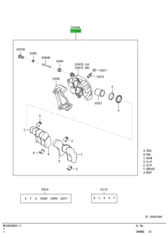 CALIPER & PAD ASSY,RR BRAKE,RH 2