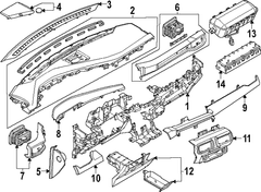 Instrument Cluster Housing <br>Instrument Panel Pad CLUST INSTRU Top cover Trim - Upper