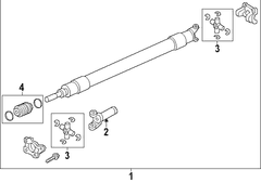 1 Piece Drive Shaft 10.50 axle - Rear 6.7L